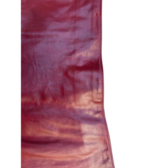 Finity Red Leather Skirt NWT Size 12 - Flaw - Picture 4 of 6